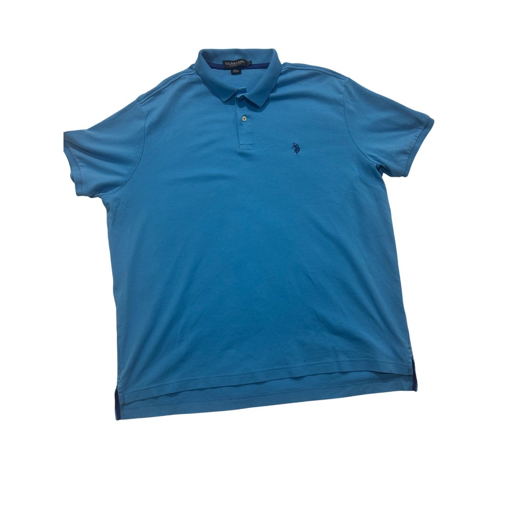 US Polo Assn.‎ Polo Shirt Luxury Feel Short Sleeve Blue XXL (557)
